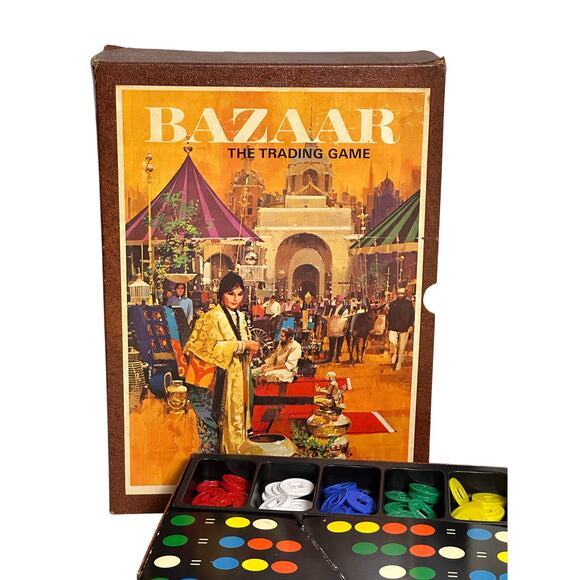 1967 3-M BAZAAR The Trading Game Bookshelf Vintage Board Game - Picture 2 of 11
